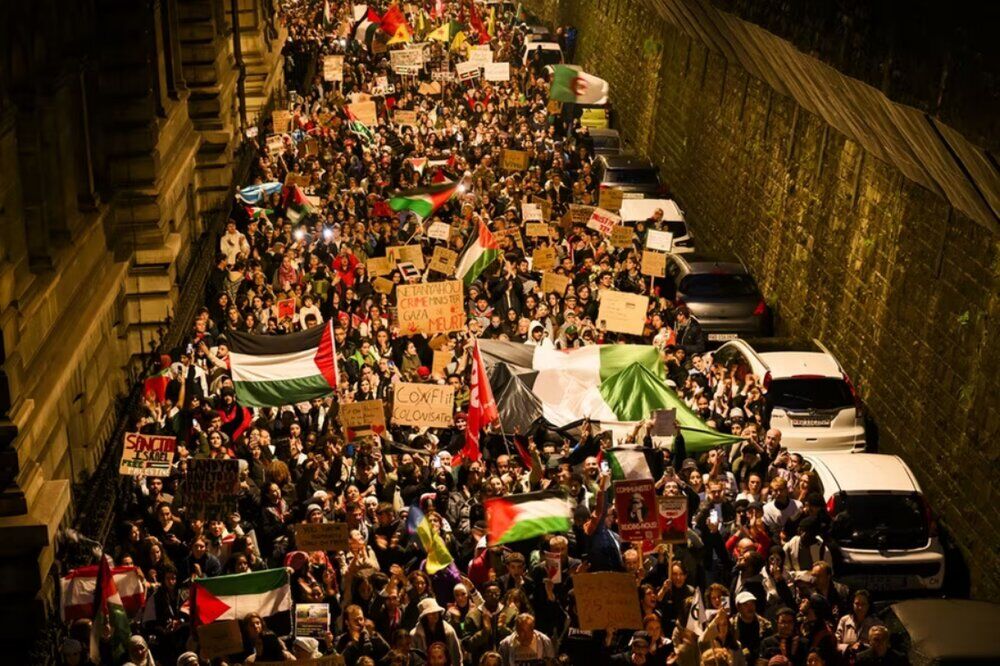 هزاران حامی فلسطین در سوییس به خیابان آمدند
