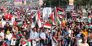 شعار مردم مصر در قاهره: نصرالله تل‌آویو را بزن