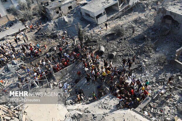 حمله جنگندههای صهیونیست به نزدیک بیمارستان شهداالاقصی