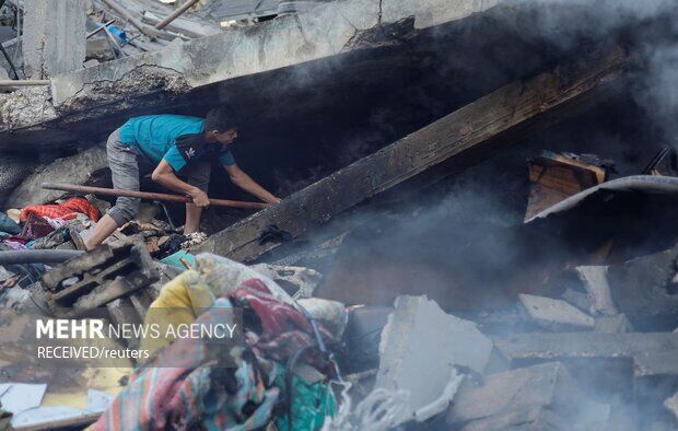 حمله جنگندههای صهیونیست به نزدیک بیمارستان شهداالاقصی