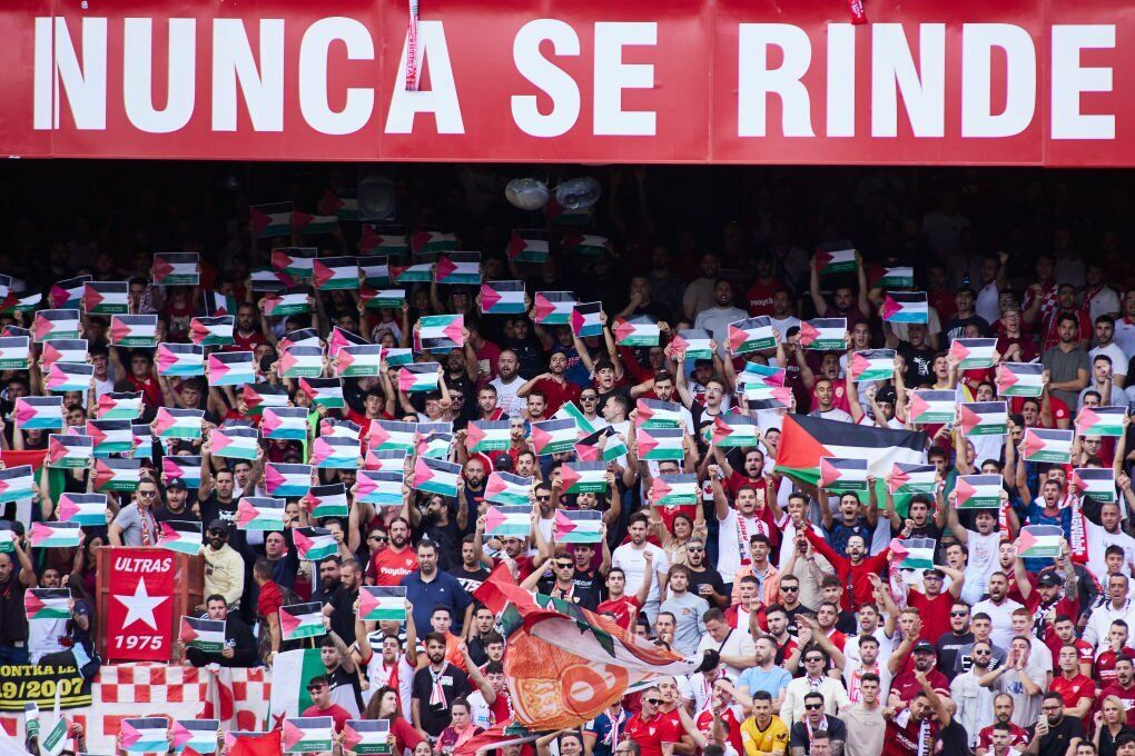 حمایت از فلسطین در بازی رئال و سویا