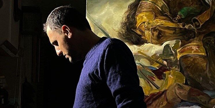 کمال دین/ نقاشی جدید حسن روح الامین به مناسبت عید غدیر