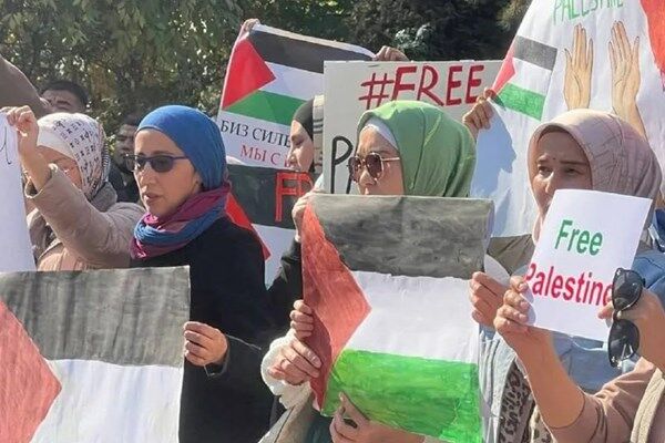 برگزاری تجمع حمایت از مردم مظلوم غزه در «بیشکک»