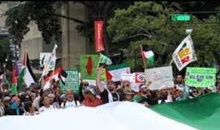 راهپیمایی مردم ونزوئلا در حمایت از مردم فلسطین