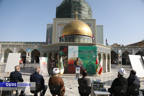 گزارش تصویری I افتتاحیه رویداد هنری «من‌القدس، الی‌القدس» در حرم مطهر رضوی