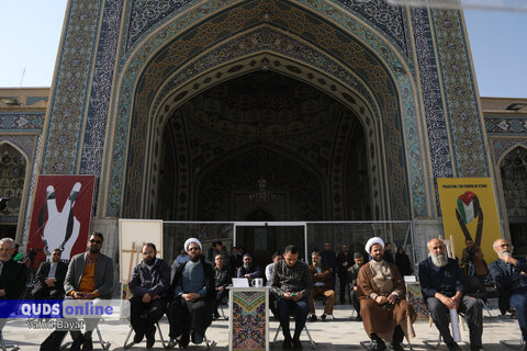 گزارش تصویری I افتتاحیه رویداد هنری «من‌القدس، الی‌القدس» در حرم مطهر رضوی