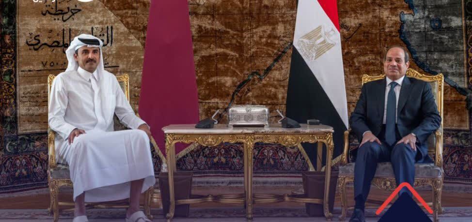 تحولات فلسطین؛ محور رایزنی امیر قطر و رئیس جمهوری مصر در قاهره