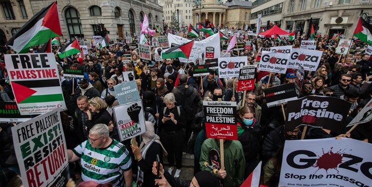 تشدید نگرانی‌ها از حمله حامیان فلسطین به سفارت آمریکا در لندن