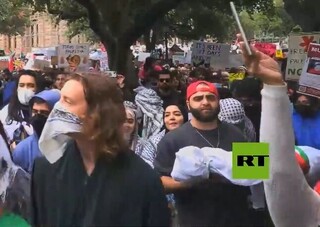 تظاهرات گسترده حمایت از غزه در تگزاس آمریکا