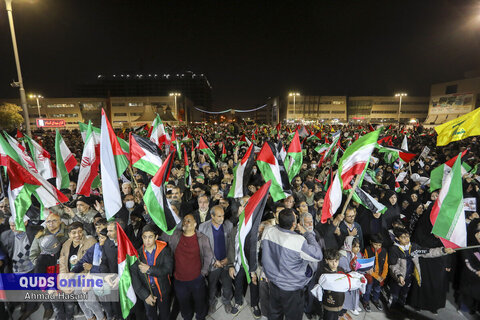 اجتماع بزرگ حمایت از کودکان غزه در عرصه میدان شهدا مشهد