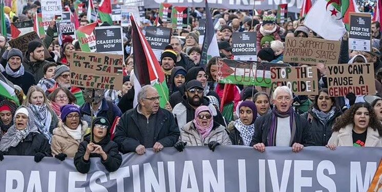 تظاهرات اسکاتلندی‌ها در حمایت از فلسطین