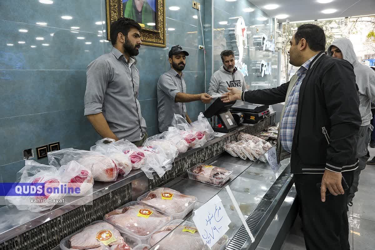 قیمت مرغ در بازار مشهد افزایش یافته است