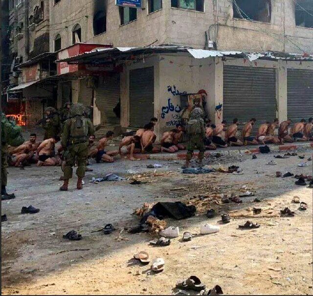 اشغالگران دهها غیرنظامی فلسطینی غیرمسلح در شمال غزه را به شیوه داعش اسیر کردند