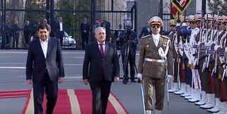 استقبال رسمی معاون اول رئیس‌جمهور از نخست وزیر سوریه