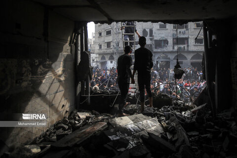 گزارش تصویری I حمله رژیم اشغالگر به مناطق مسکونی غزه