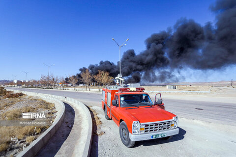 گزارش تصویری I انفجار در مینی پالایشگاه هیدروکربن بیرجند