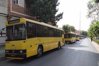 خدمات رسانی اتوبوسرانی تهران در آیین وداع با پیکر ۱۱۰شهید گمنام