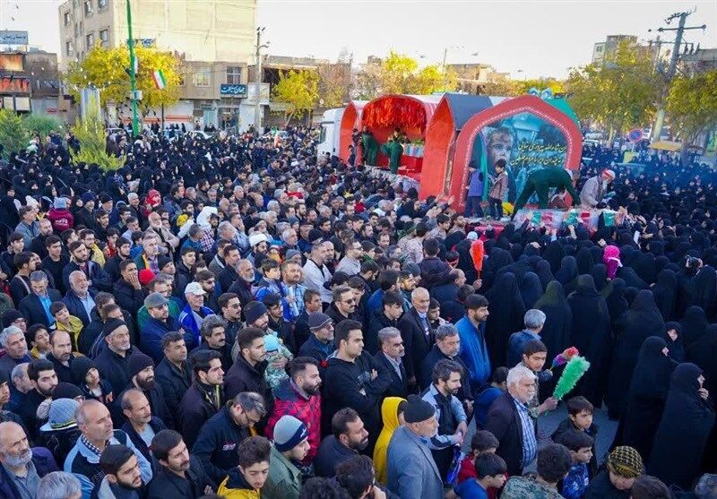 تشییع مادرانه شهدای گمنام اصفهان/ همه امروز برای بدرقه خوشنامان وطن آمدند