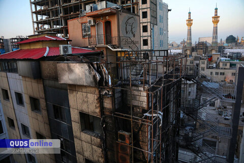 گزارش تصویری I اطفاء حریق هتل خیابان امام رضا علیه السلام مشهد