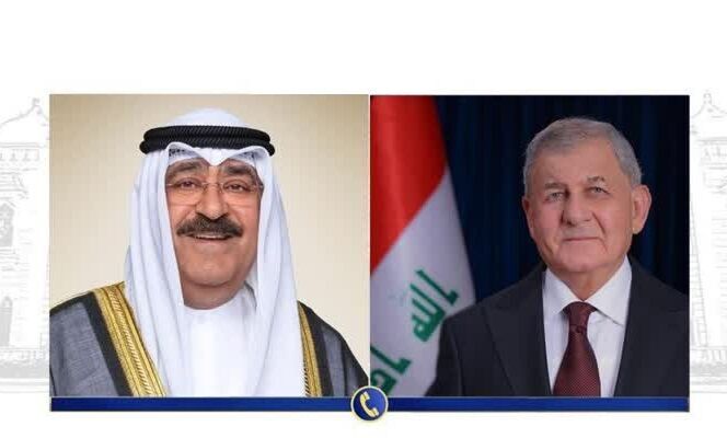 گفت وگوی رئیس جمهور عراق و امیر کویت درباره روابط دوجانبه