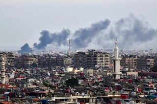 شنیده شدن صدای انفجاری شدید در آسمان شهر دمشق