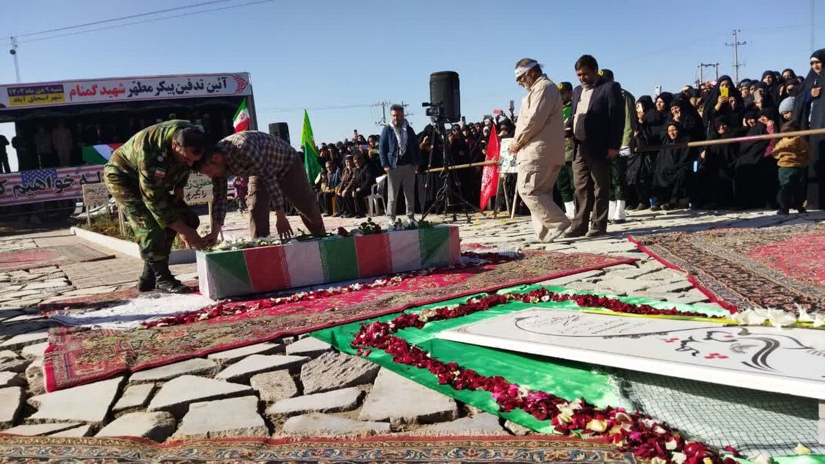 تشیع و تدفین شهید گمنام در اسحاق‌آباد زبرخان 
