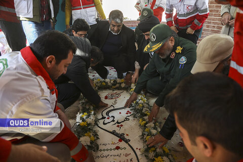 گزارش تصویری I تشییع پیکر یک شهید گمنام دوران دفاع مقدس در هلال احمر خراسان رضوی