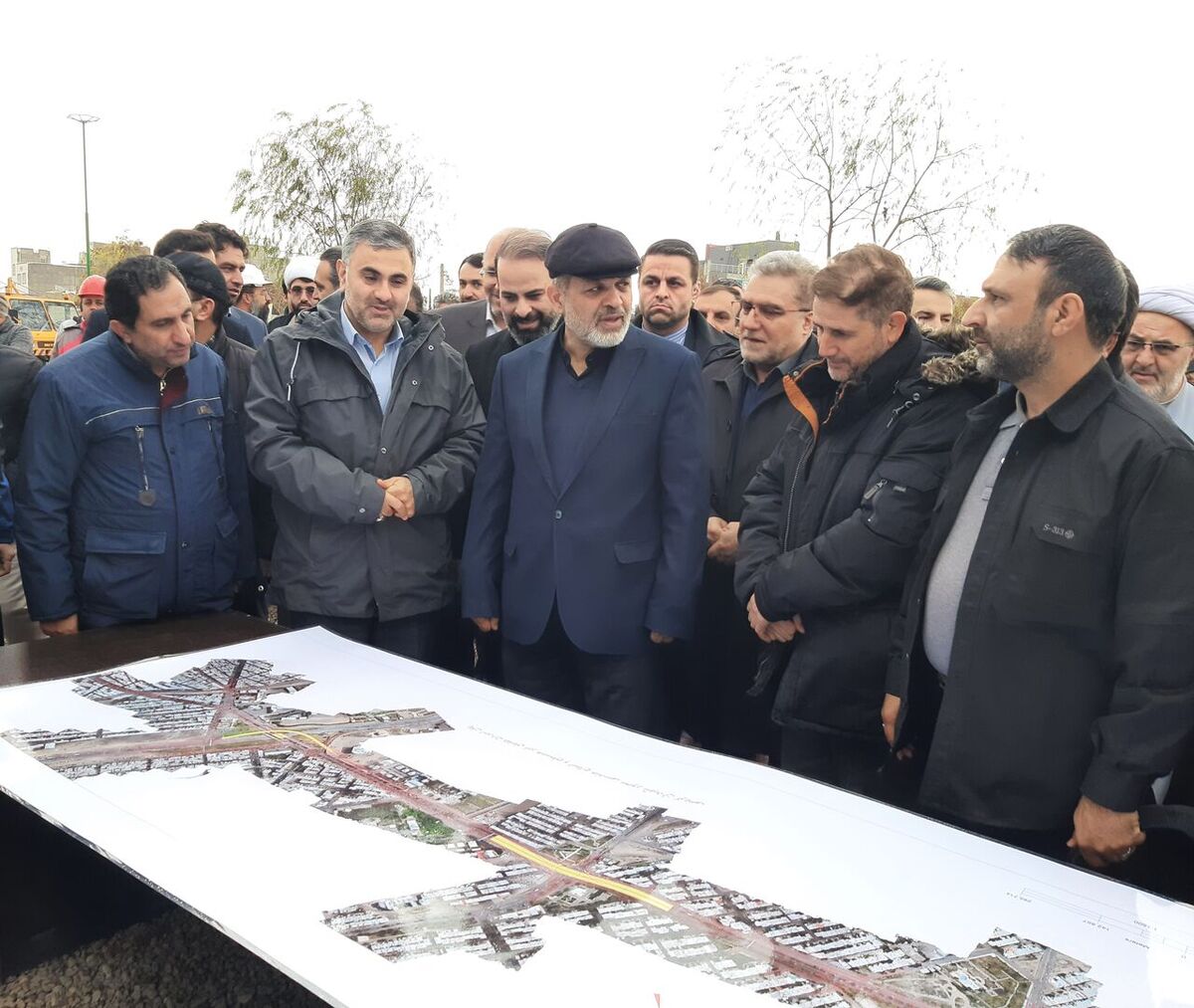 بازدید وزیر کشور از روند ساخت بزرگترین تقاطع زنجان