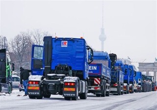 کامیون‌داران آلمانی هم در اعتراض به سیاست‌های دولت به خیابان‌ها آمدند