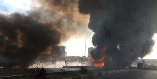 راننده عراقی؛ سه تانکر سوخت را به خاکستر تبدیل کرد