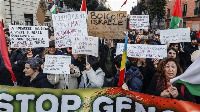 رم، میلان، مادرید و برلین برای غزه تظاهرات کردند