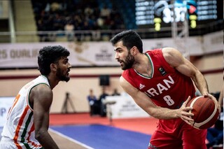 برتری تیم ملی بسکتبال ایران برابر هند در کاپ آسیا