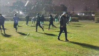 جریمه سنگین الهامی برای بازیکنان نساجی؛ تمرین شبانه زیر برف