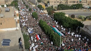 راهپیمایی گسترده یمنی‌ها در ۳ استان در حمایت از ساکنان غزه