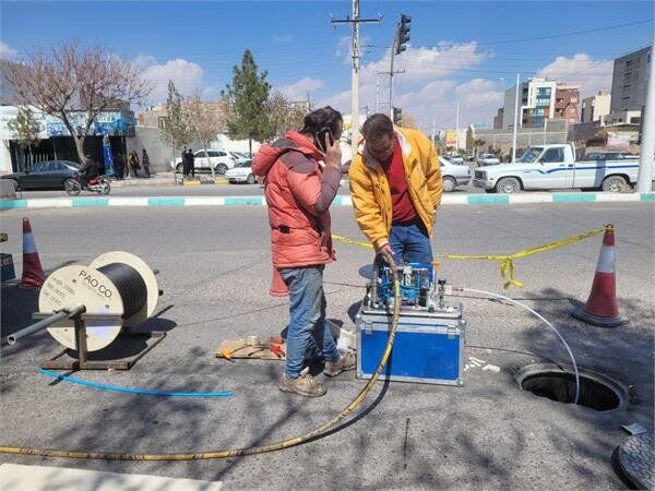 آغاز مرحله شوتینگ فیبرنوری پروژه «ftth » در شهر کرمان