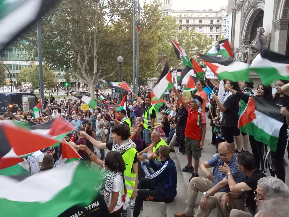 تظاهرات بزرگ اسپانیایی‌ها برای همبستگی با غزه و زنان فلسطین