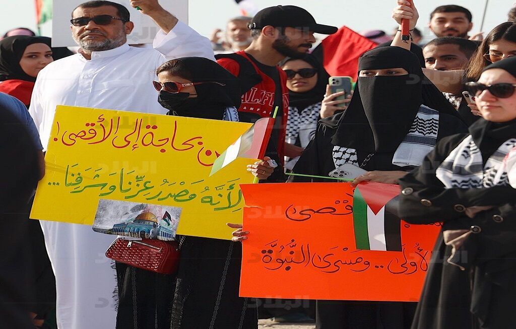 مردم بحرین در حمایت از غزه تظاهرات کردند/ تاکید بر لزوم برچیده شدن سفارت تل‌آویو