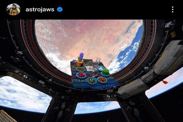 یاسمین مقبلی به پیشواز نوروز رفته بود / تصویر خارق‌العاده سفره هفت‌سین در فضا!