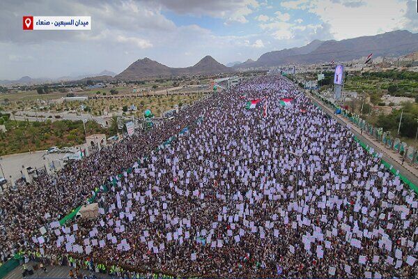 بیانیه پایانی تظاهرات میلیونی صنعا: تجاوزات علیه غزه را متوقف کنید