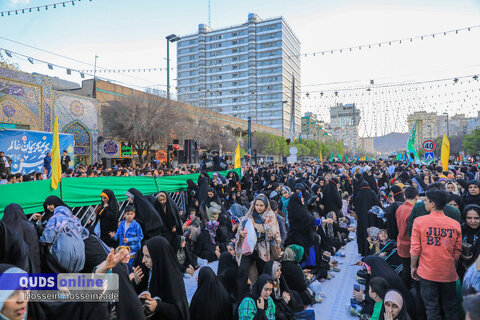 گزارش تصویری I افطاری ۶ کیلومتری روز میلاد امام حسن مجتبی علیه السلام در مسیر حرم رضوی