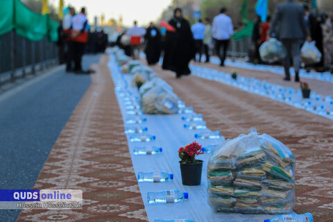 گزارش تصویری I افطاری ۶ کیلومتری روز میلاد امام حسن مجتبی علیه السلام در مسیر حرم رضوی