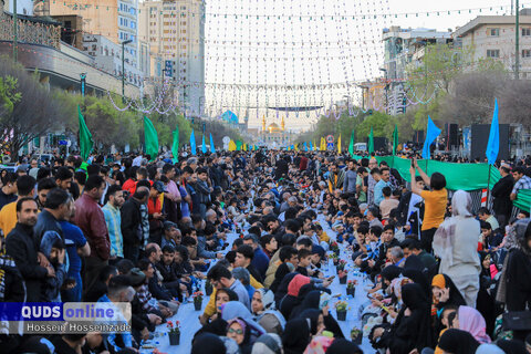 گزارش تصویری I افطاری ۶ کیلومتری روز میلاد امام حسن مجتبی علیه السلام در مسیر حرم رضوی
