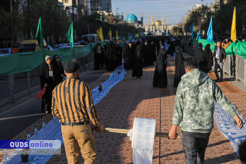 گزارش تصویری I افطاری ۶ کیلومتری روز میلاد امام حسن مجتبی علیه السلام در مسیر حرم رضوی