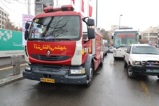 استقرار آتش‌نشانان همزمان با روز عرفه و عید قربان در خیابان‌های منتهی به حرم مطهر رضوی