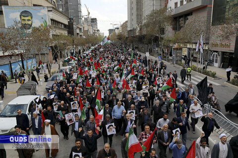 گزارش تصویری I راهپیمایی نمازگزاران مشهدی در محکومیت جنایات رژیم صهیونیستی