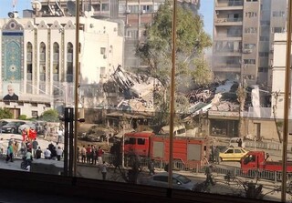 حمله موشکی رژیم صهیونیستی به ساختمان کنسولگری ایران در دمشق + فیلم