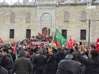 تظاهرات گسترده مردم ترکیه در شهر قونیه در حمایت از غزه و مقاومت