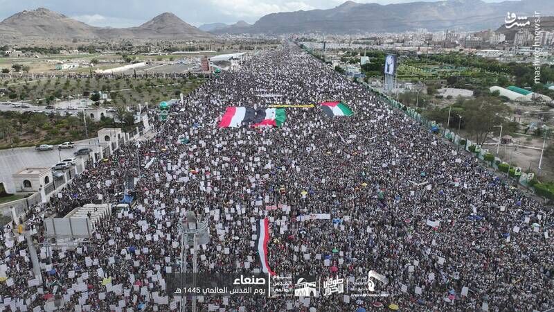 تظاهرات گسترده یمنی‌ها در حمایت از غزه  /تبریک به ملت و دولت ایران