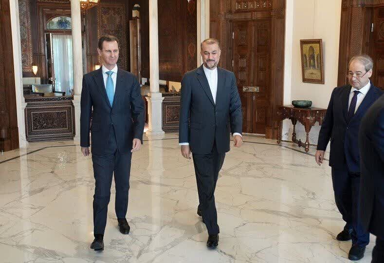 امیرعبداللهیان با رئیس جمهور سوریه دیدار کرد 