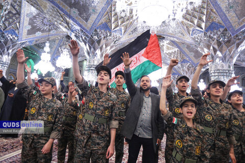 گزارش تصویری I اجتماع مردم مشهد در حرم مطهر رضوی در حمایت از حمله ایران به اسرائیل